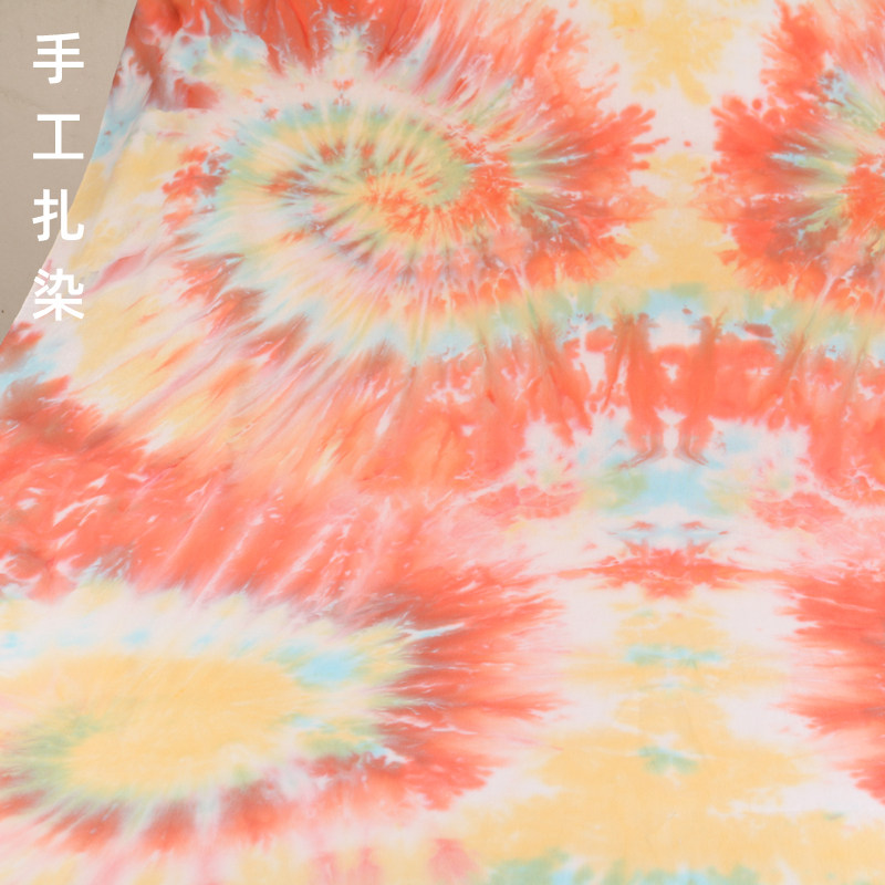 扎染纯手工服装diy人造棉中国风图片