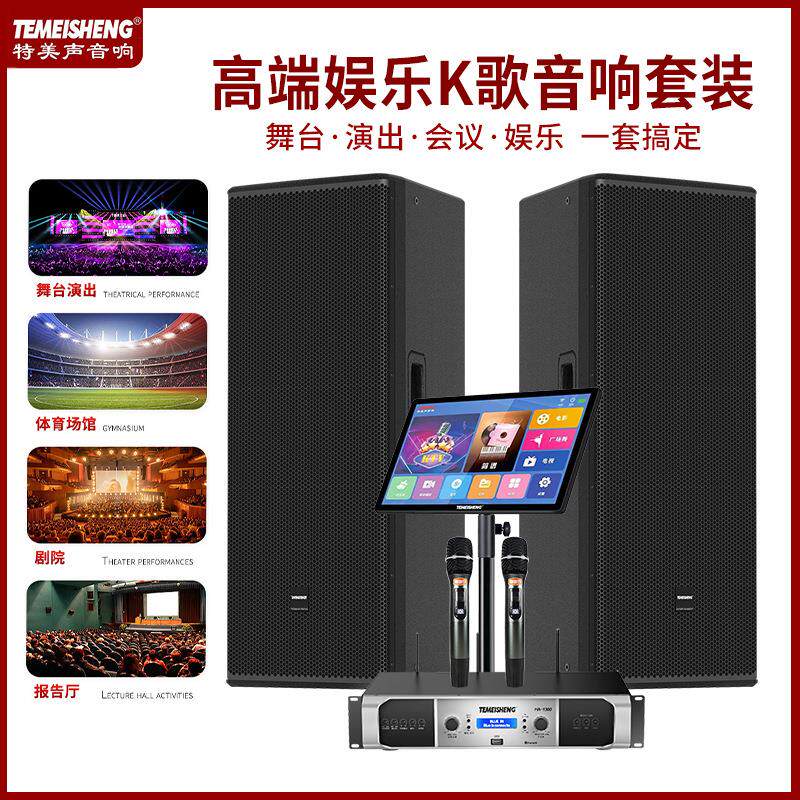 特美声户外专业娱乐舞台音响套装会议婚庆演出家庭KTV卡包音箱
