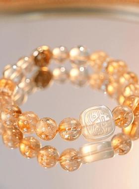 新款富九州扎基拉姆黄塔晶转运水晶手串女2025新款轻奢高级感小众