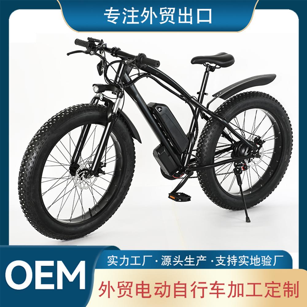 20寸助力车油刹48V00W出口哈雷载重王电动自行车外贸雪地车锂电