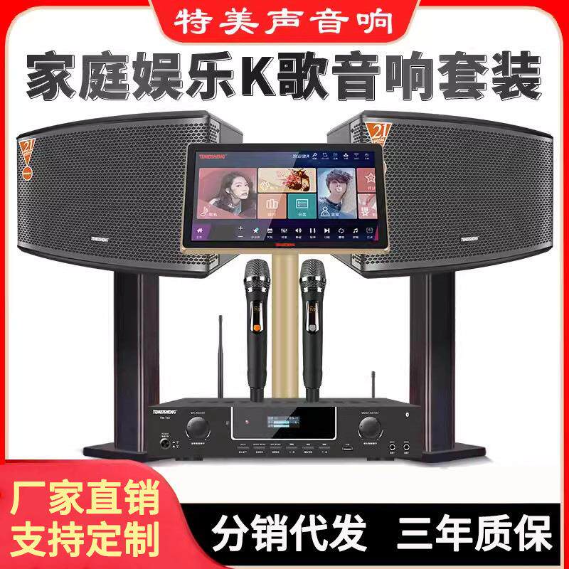 家庭ktv音响套装点歌机显示屏卡拉OK功放一体机舞台会议唱歌音箱