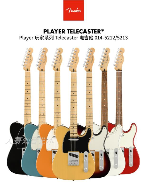 Fender 芬达芬德 玩家Player系列 TELE电吉他 墨芬