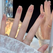 小红书人气款 指甲贴纸5d防水持久甲油膜指甲贴片穿戴美甲贴纸全贴