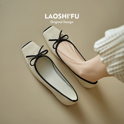 2025春季新款平底蝴蝶结浅口单鞋