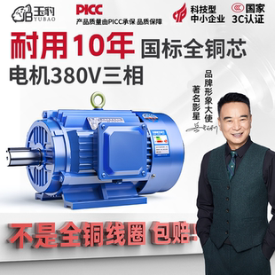 2.2 1.5 0.75KW千瓦全铜电机380V 三相异步电动机7.5 1.1 5.5