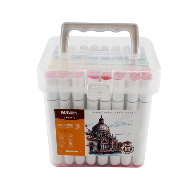 M&G M&G 양방향 유성 마커 펜 업그레이드 인테리어 디자인 일러스트레이션 애니메이션 손으로 그린 ??학생 그림에 적합