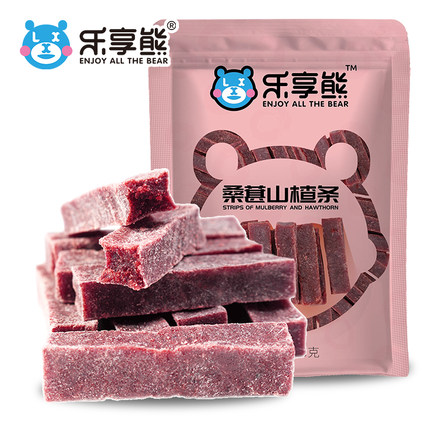 乐享熊桑葚山楂条500g山东特产山楂蜜饯零食片休闲食品袋装