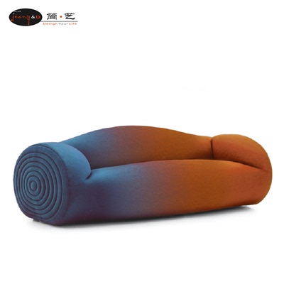 简艺异型意式客厅大堂休闲沙发