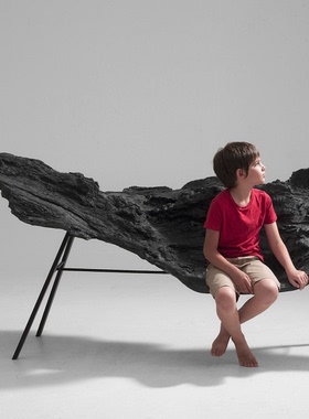 简艺新款烟熏色异型手工制造玻璃钢沙发大堂展厅Bioma Sofa沙发椅