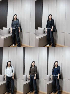 断码捡漏~8622底边拼接长袖T恤打底