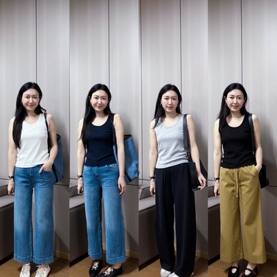 丽的城5871无袖净版百搭背心