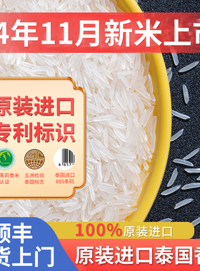 正宗2024年新米晚稻原装进口泰国茉莉香米长粒香大米真空5kg10斤