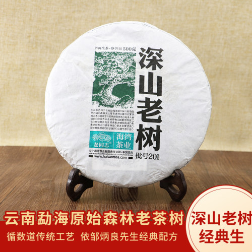 老同志生茶普洱茶勐海深山老树2020年500g云南七子饼茶邹炳良经典 - 封面