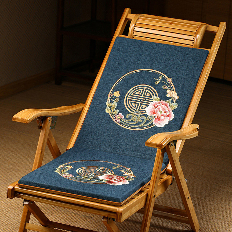 中式折叠躺椅垫藤椅坐垫一体红木贵妃榻太妃椅海绵垫子罗汉床座垫
