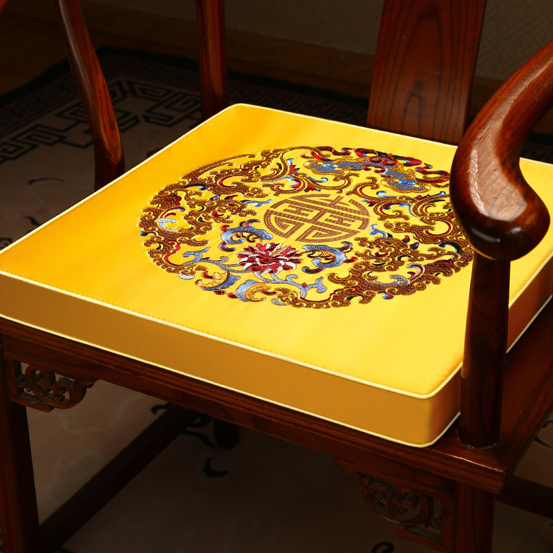 中式红木沙发坐垫天然乳胶高档餐桌椅子软垫子圈椅太师椅座垫椅垫