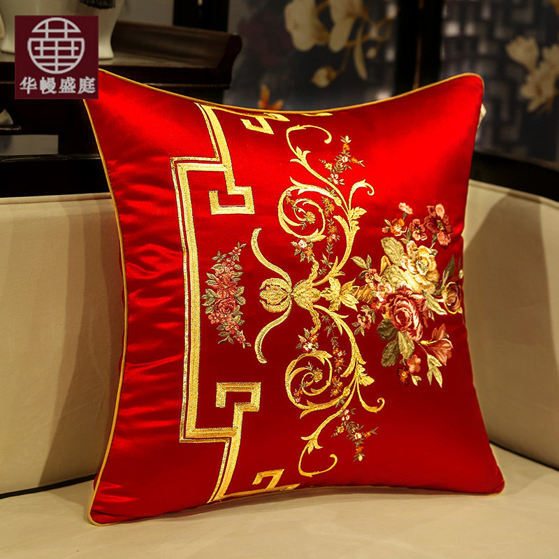 新中式抱枕古典刺绣花沙发靠背床头靠包古典大号含芯靠垫靠枕腰枕在类目 居家布艺, 靠垫/抱枕中 - 来自Buy2taobao.com提供专业的淘宝代购服务