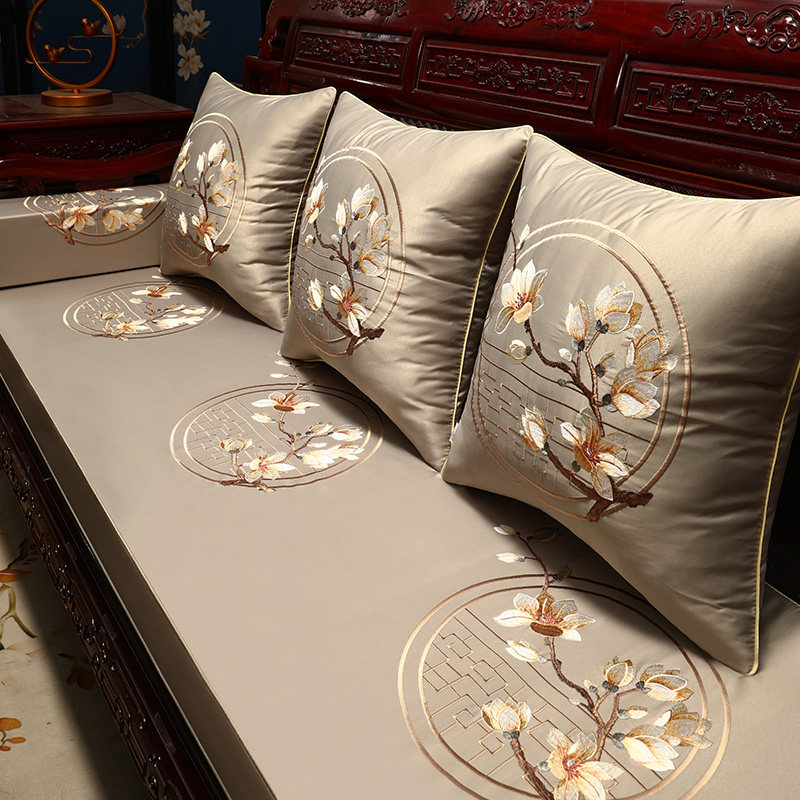 速发中式红木沙发坐件高档轻奢罗加床垫五垫套汉厚实木沙发垫座垫