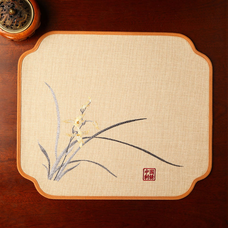 杯垫新中式餐垫茶桌垫布防水布艺茶几布花瓶装饰布床头柜布垫定制,居家布艺,餐垫,淘宝优惠券,粉丝福利购,淘宝优惠卷