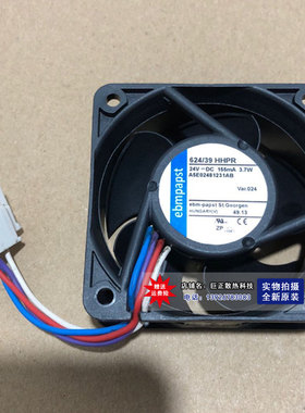 全新EBMPAPST 624/39 HHPR 24V 155mA 3.7W 6025 4线变频器风扇