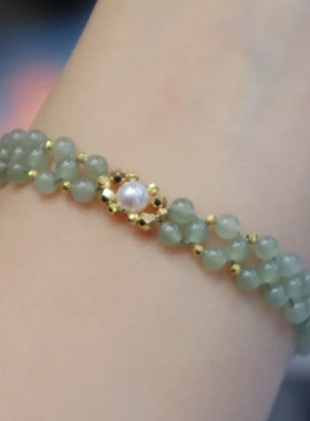 新款手工编织手链玛瑙玉石珠手串