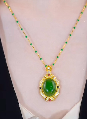 新款椭圆吊坠时尚百搭项链女