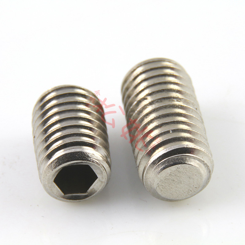 din913不锈钢201平头紧定机米无头顶丝紧盯螺钉螺丝m3/4/5/6/810