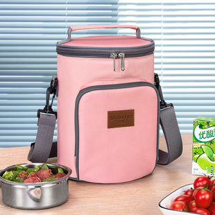 饭包手提保温袋铝箔加厚圆形便当袋装饭盒手提袋高颜值保温饭盒袋