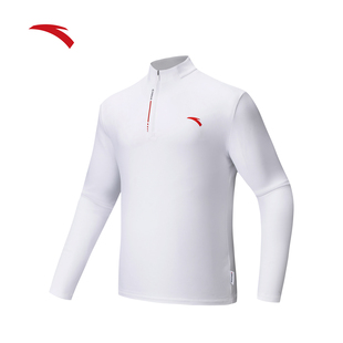 安踏加绒长袖t恤男款CHN系列丨半拉链卫衣新款通勤上衣152617407