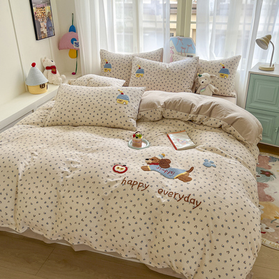 学生宿舍床上三件套水洗棉