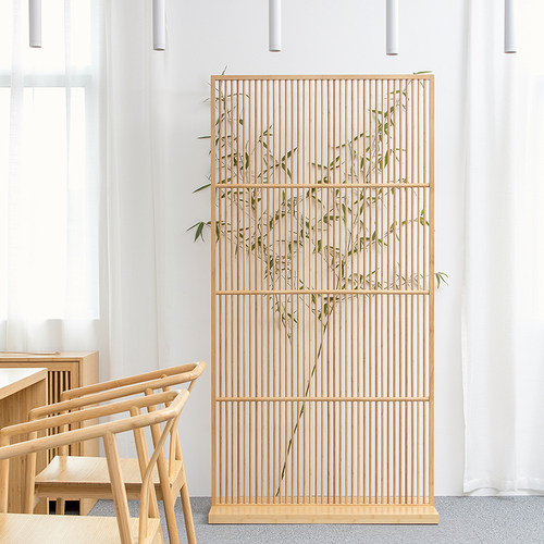 竹老表楠竹手工榫卯日式屏风隔断