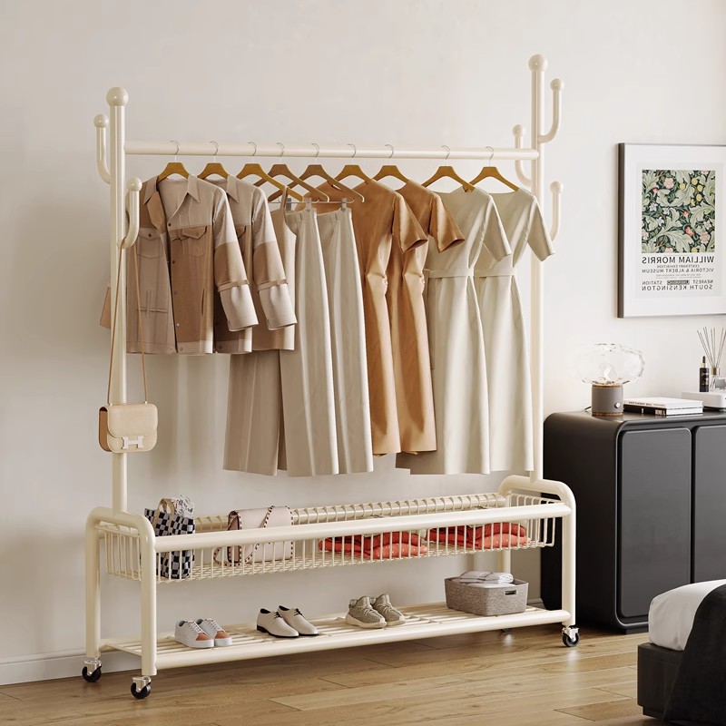 移动落地挂衣架床尾放衣服神器