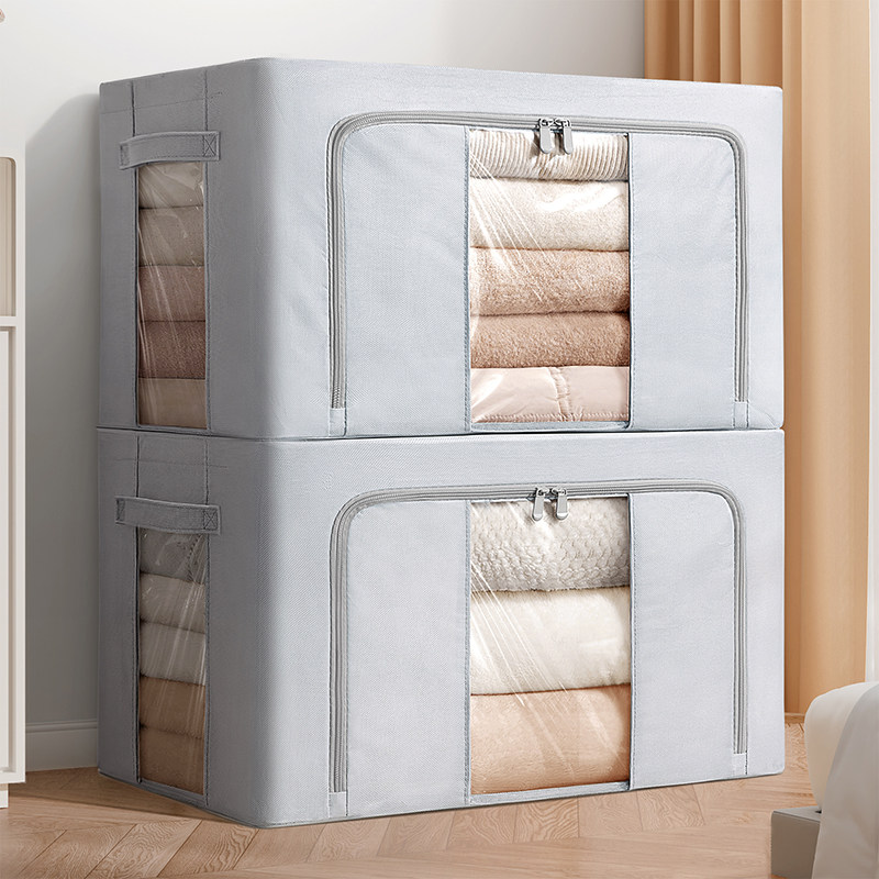 收纳箱羽绒服被子衣物整理箱折叠百纳箱加厚布艺家用换季收纳神器