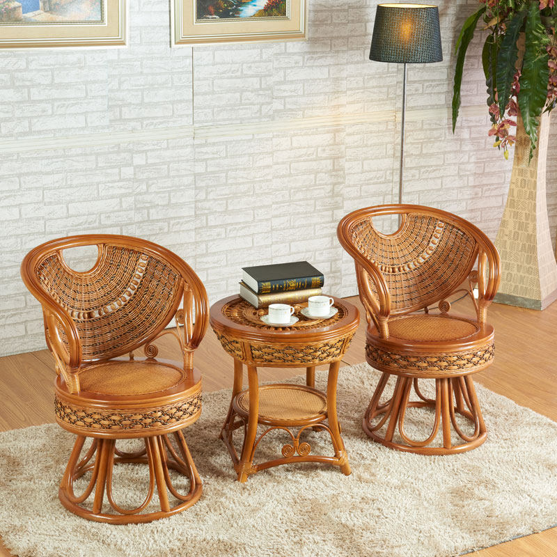 藤椅成人休闲 办公椅休闲藤360度转椅藤茶几 阳台休闲藤椅三件套,住宅家具,阳台椅,淘宝优惠券,粉丝福利购,淘宝优惠卷