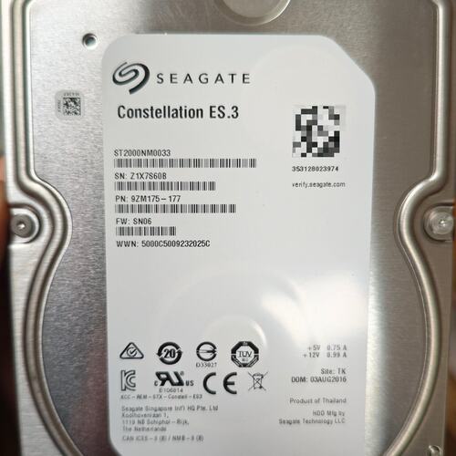 希捷ST2000NM0033 2TB SATA 企业级服务器(议价）