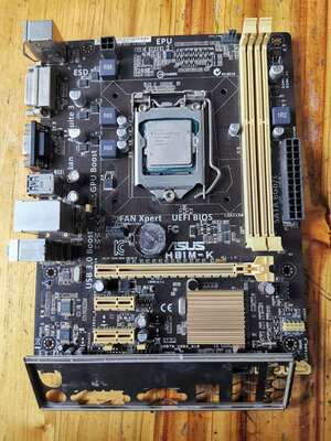 拆机华硕H81M-K+i34160处理器板U成色不错