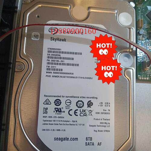Seagate希捷6T监控盘,ST6000VX001机