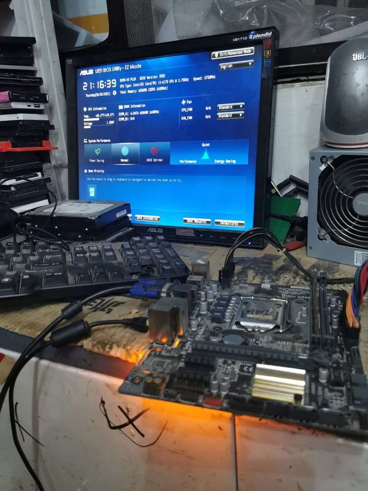 拆机华硕B85M-V5+i34170处理器板U一起2