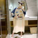 胖妹妹睡裙女200斤夏天薄款 睡衣 纯棉加肥加大码 220斤宽松卡通夏季