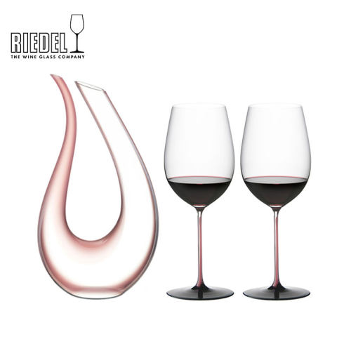 奥地利进口RIEDEL Amadeo竖琴醒酒器 +两支粉领结红酒杯套装 - 封面
