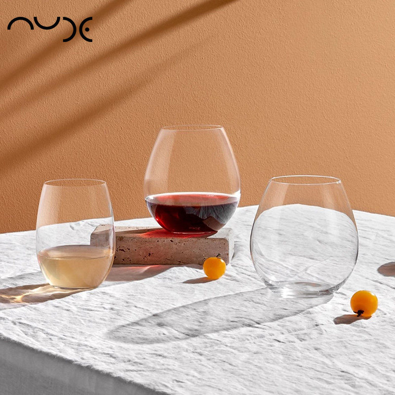 nude 土耳其进口水晶玻璃无脚葡萄酒杯红酒杯水杯果汁杯轻薄北欧