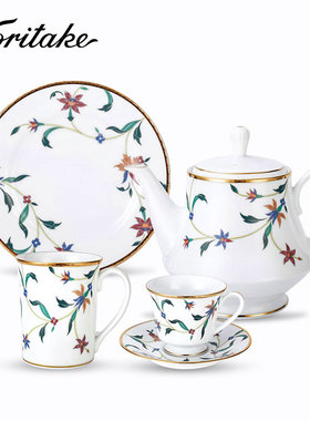 Noritake则武 BOUNTIFUL GARDN家用轻奢下午茶茶具咖啡杯碟送礼