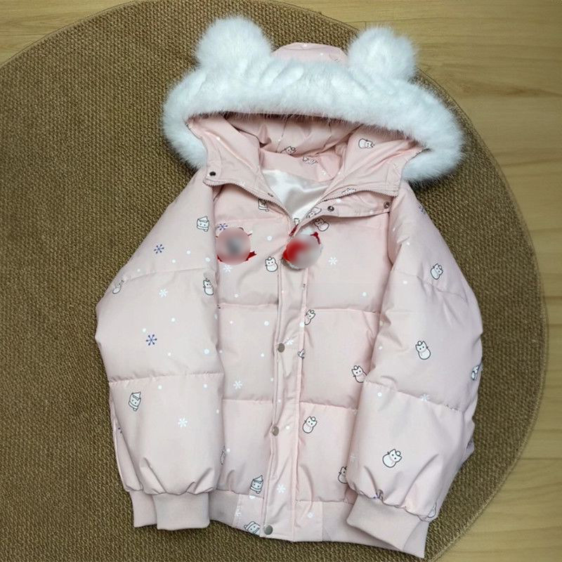 百搭宽松保暖设计女学生棉衣