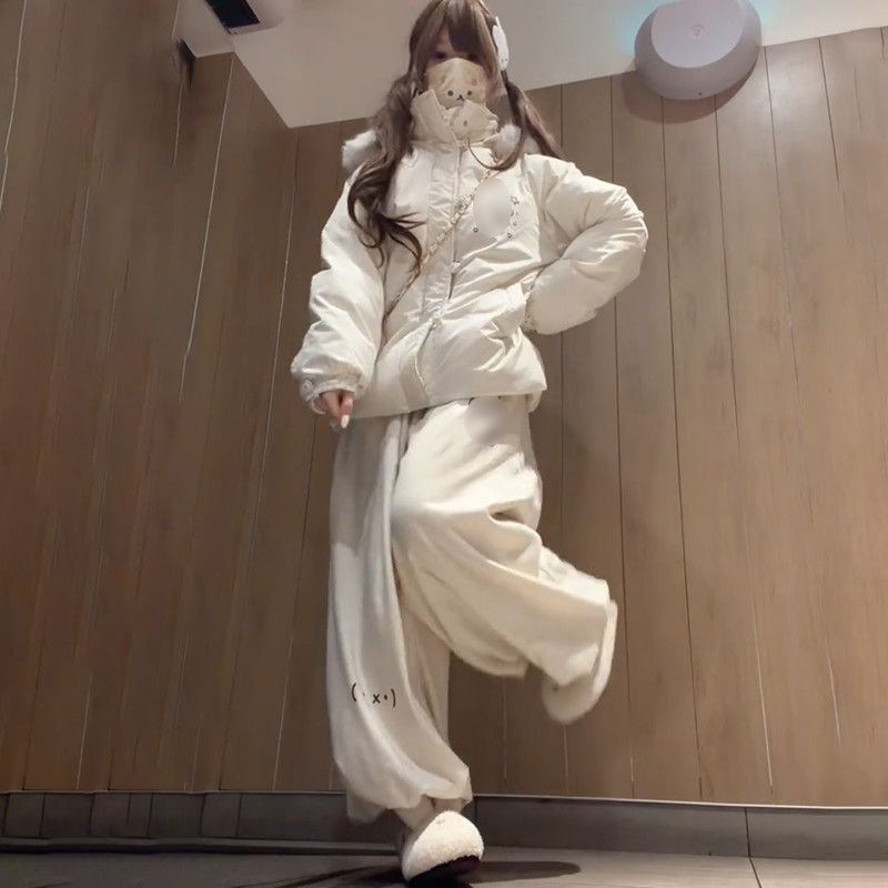 小众可爱米菲兔连帽毛领棉服外套女日系米白色宽松加厚保暖面包服,女装/女士精品,棉衣/棉服,淘宝优惠券,粉丝福利购,淘宝优惠卷