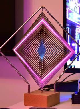 幻音熊机械方波模型创意高端桌面桌搭潮玩装饰摆件几何岩神瞳