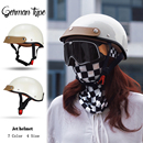 男女 日式 复古摩托车机车半盔头盔适用于骑行瓢盔电动车安全帽四季