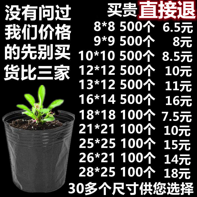 育苗营养杯育苗袋大号一次性花盆黑色种植塑料育苗杯育苗盆营养钵 鲜花速递/花卉仿真/绿植园艺 育苗盘/营养钵 原图主图