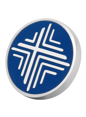 镀银色珐琅徽章定制 企业纪念徽标集团logo司徽胸章设计 胸针订做