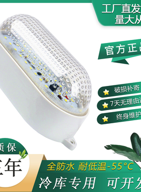 led小椭圆冷库灯220V36V24V低温冷冻冷藏库冷库专用防爆灯高亮
