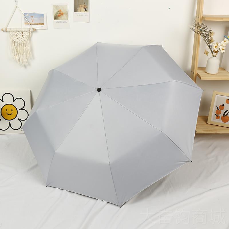 正品纯色两雨雨伞手动外简约折叠男女晴用太阳伞防紫线自动结实遮图片