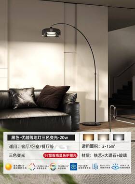 正品意式现代烟地灰色极简轻钓鱼灯客厅沙奢发旁高级意感个性创落